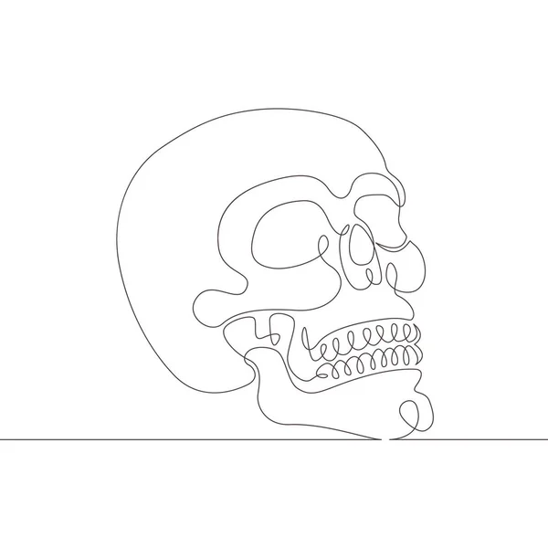 Contínua única linha desenhada arte doodle morto — Vetor de Stock