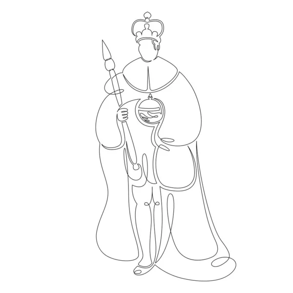 Medieval histórico monarca europeo rey — Vector de stock