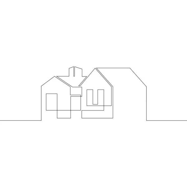 Логотип современного европейского дома, архитектуры, внешнего дизайна — стоковый вектор