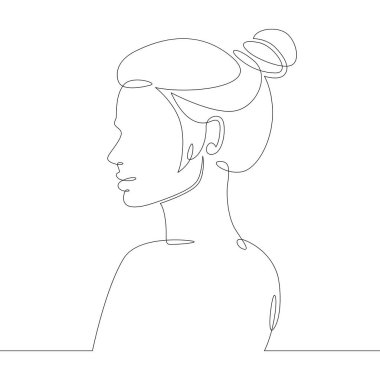 Genç kadın portre portresi. Kafa travması.