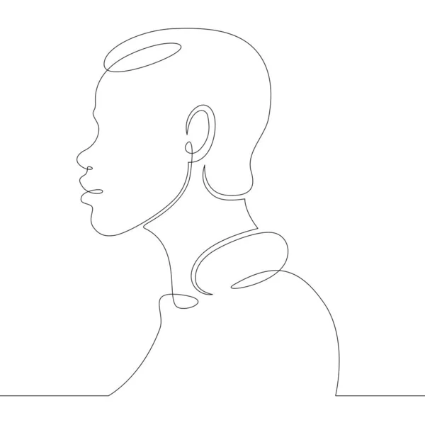 Mladá žena dívka portrét profil hlava busta — Stockový vektor