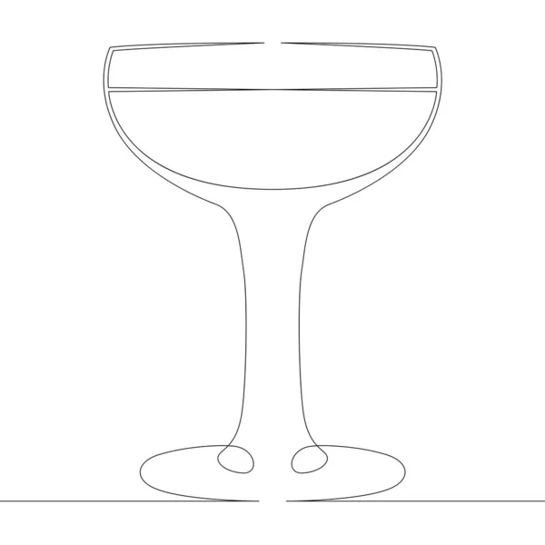 Vaso de cristal para bebidas alcohólicas y vino — Archivo Imágenes Vectoriales