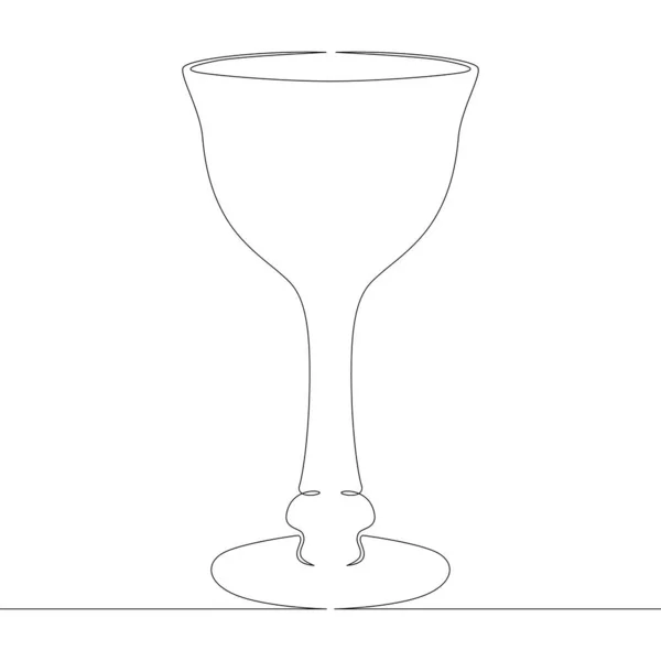 Glass bowl goblet for alcoholic drinks and wine — Stock Vector