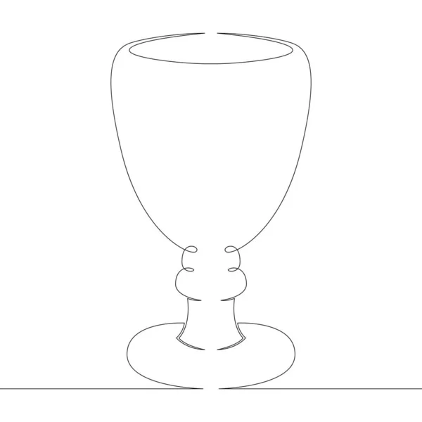 Glass bowl goblet for alcoholic drinks and wine — Stock Vector