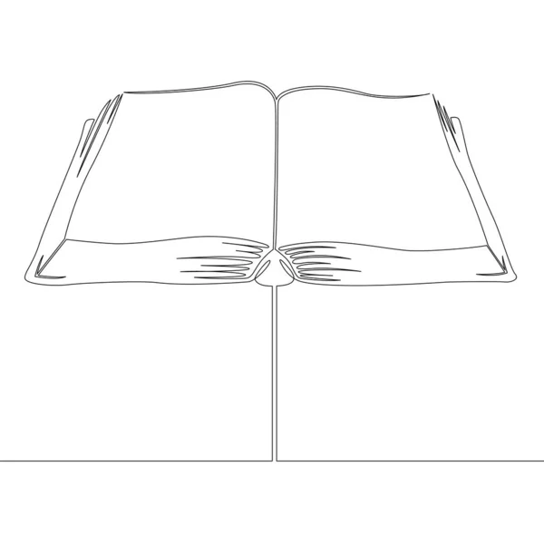 Ouvrir grand vieux livre épais — Image vectorielle