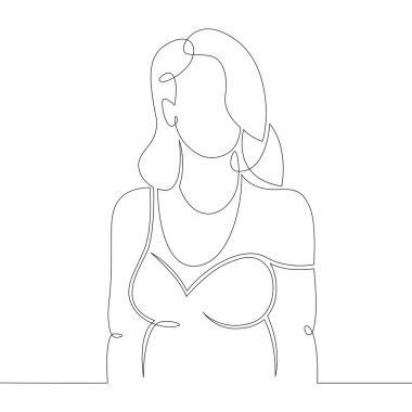 Bikini ve tunik giymiş güzel bir kadın.