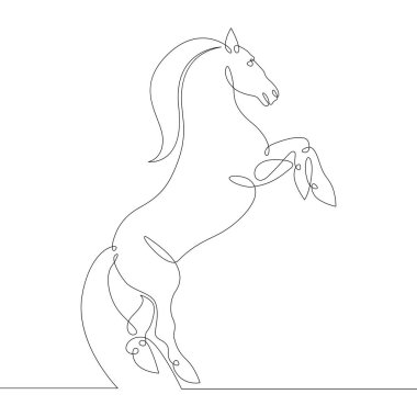  Yeşillik yeleli bir at.