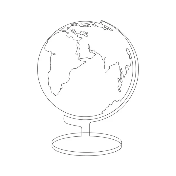 Globe desktop world map. — Stock Vector