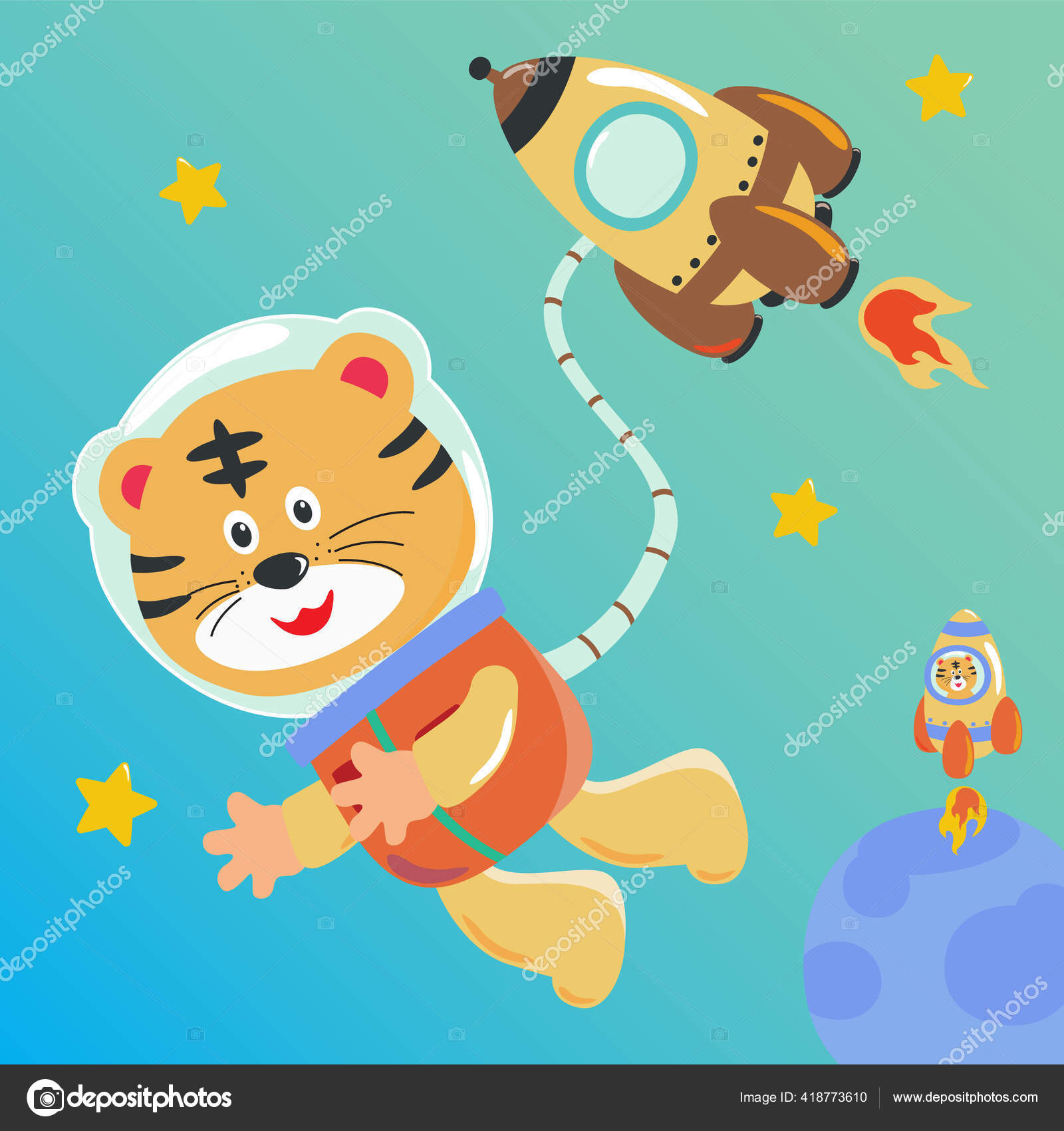 Animal Space Cute Funny Animals Space Suit Futuristic Poster Lettering  Stock Vector Image by ©hijaznahwani #418773610