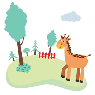 Hayvanat bahçesindeki çitin içinde duran zürafa.