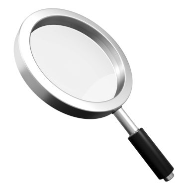 Büyüteç. Büyüteç 3 boyutlu simge. Gerçekçi büyüteç. 3 Boyutlu resimleme