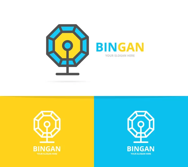 Plantilla simple del diseño del logotipo del bingo y de las loterías. Ilustración de símbolos y vectores de signos — Vector de stock