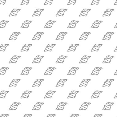 Çeşitli simgeler ve semboller üzerinde düz beyaz arka plan illüstrasyon ile benzersiz dijital kabukları seamless modeli