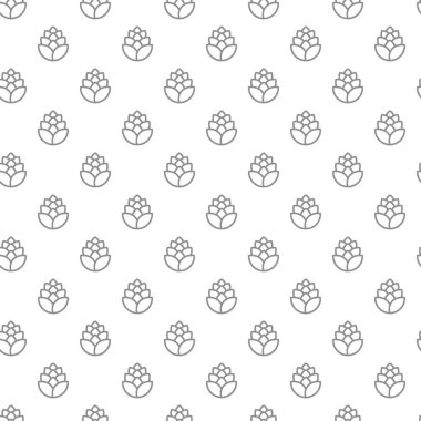 Çeşitli simgeler ve semboller üzerinde düz beyaz arka plan illüstrasyon ile seamless modeli benzersiz dijital şerbetçiotu