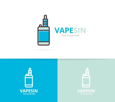 vape logo. Benzersiz elektronik sigara ve buharlaştırıcı logo tasarım şablonu.