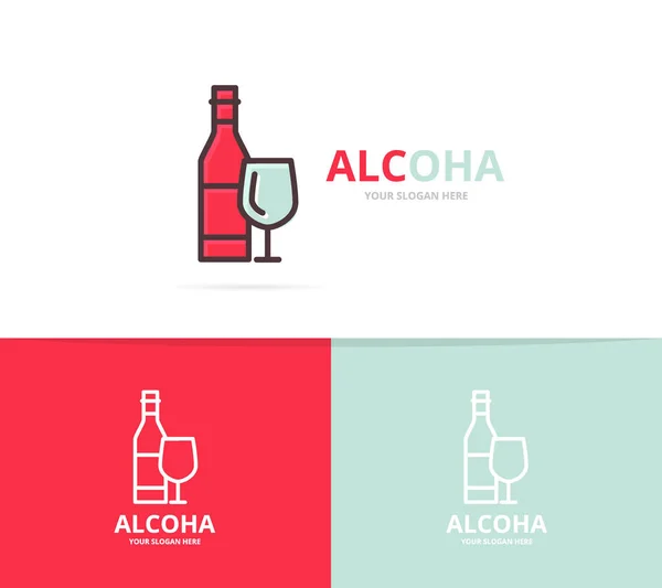 Botella de vino logotipo diseño plantilla . — Foto de Stock