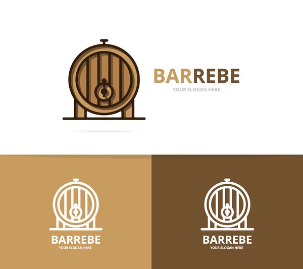 Beer or wine barrel logo design template. Put and bar symbol or icon — Stock Photo, Image