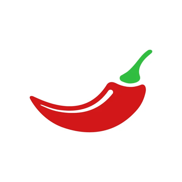 Red hot chili paprika jel és jel illusztráció, fehér háttér — Stock Vector