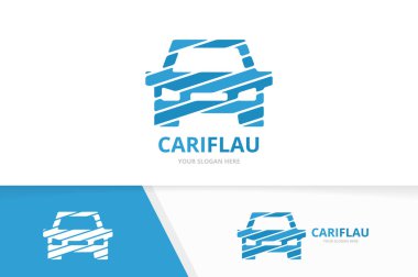Vektör araba logosu bileşimi. Araç simge veya simge. Benzersiz otomobil logo tasarım şablonu.