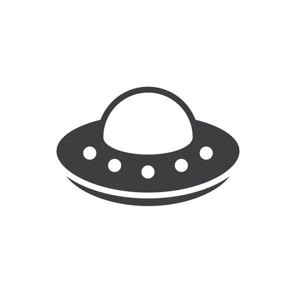 Simple UFO icon. Spaceship, alien symbol and sign vector illustration design. Isolated on white background — Stock Vector