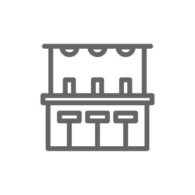 Basit Sayaç satırı simgesi bar. Sembol ve işareti illüstrasyon tasarımı. Beyaz arka plan üzerinde izole