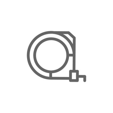 Basit mezura simgesi. Sembol ve işareti illüstrasyon tasarımı. Beyaz arka plan üzerinde izole