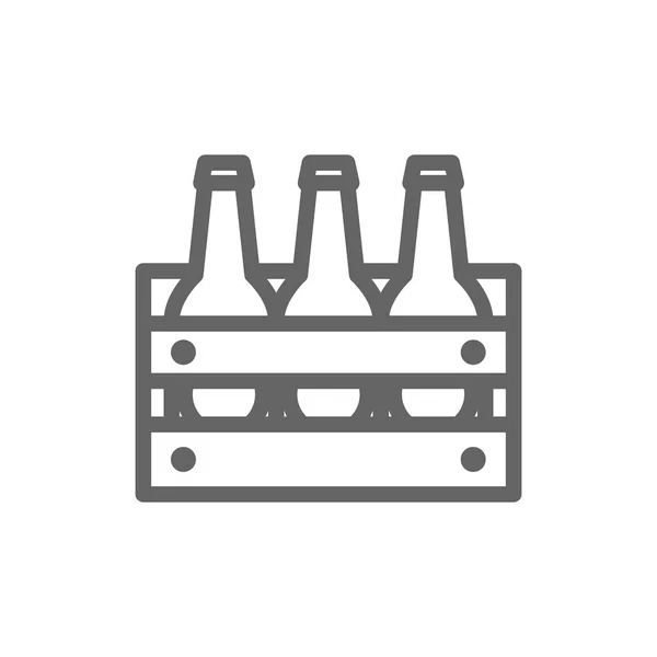 Enkla ölflaskor i korg ikon. Symbol och tecken illustration design. Isolerad på vit bakgrund — Stockfoto