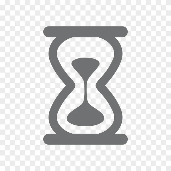 Значок векторных песочных часов. Песок символ часов и знак иллюстрации на прозрачном фоне — стоковый вектор