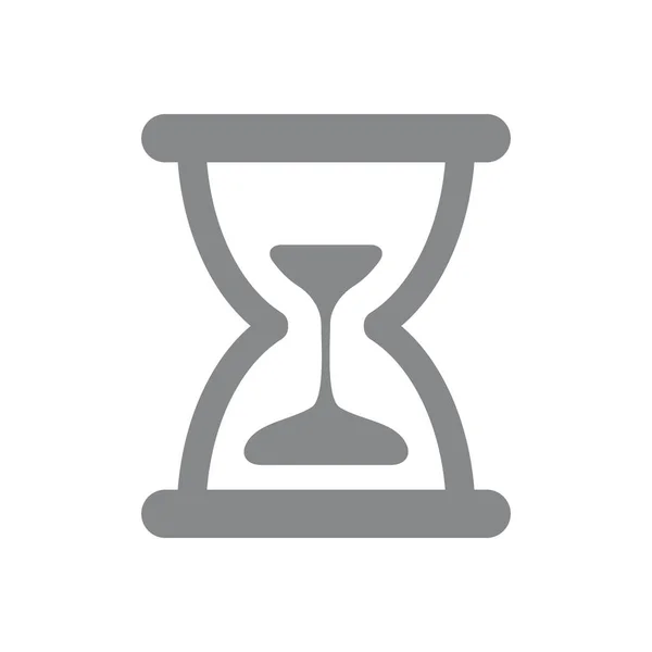 Icono de reloj de arena vectorial. Símbolo de reloj de arena e ilustración de signos sobre fondo blanco — Vector de stock