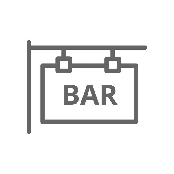 简单的酒吧和酒吧招牌图标。符号和标志例证设计。隔离在白色背景上 — 图库照片
