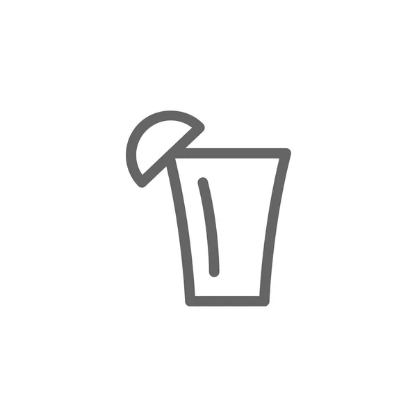 Icono de línea de tiro de tequila simple. Diseño de ilustración de símbolos y signos. Aislado sobre fondo blanco — Foto de Stock