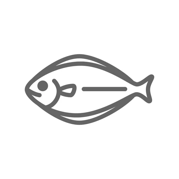 Ikona linii prostych ryb. Symbol i znak projekt ilustracji. Na białym tle — Zdjęcie stockowe