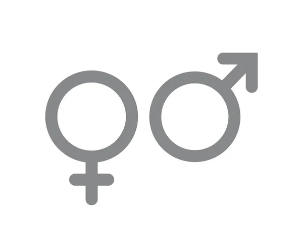 Ikona muže a ženy. Symboly pohlaví a sexuální orientace. — Stockový vektor