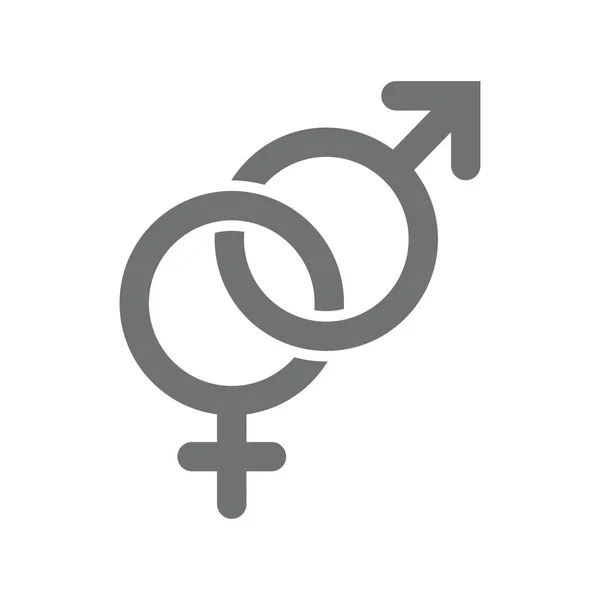 Vektorové symboly pohlaví. Ikona muže a ženy. — Stockový vektor
