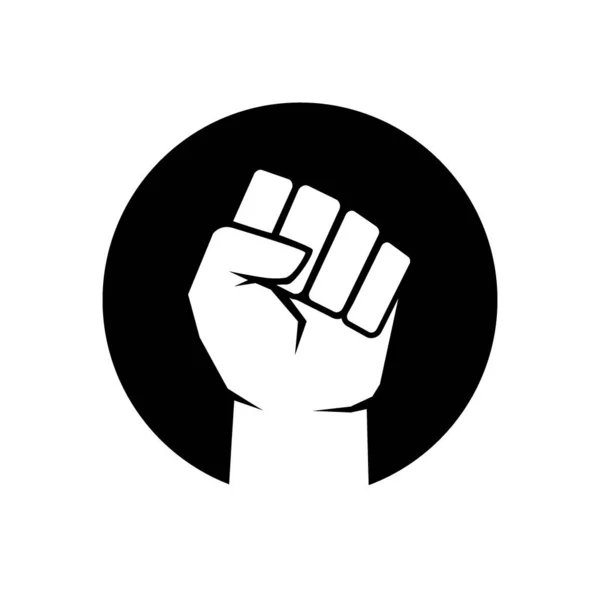 Black Lives Matter With Clenched Fist symbol — Stockový vektor