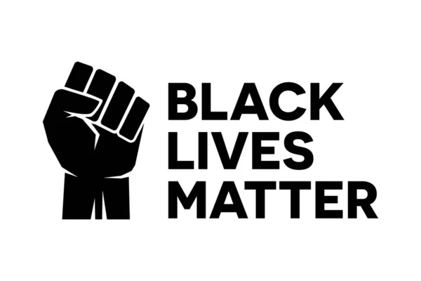 Negro vidas importan parachoques etiqueta símbolo ilustración — Vector de stock