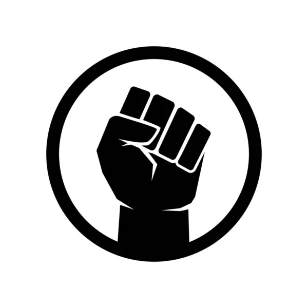 Simbol tinju yang dibesarkan, Black Lives Matter Fist - Stok Vektor