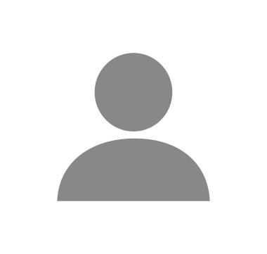 Kullanıcı profili gri simgesi. Web avatarı, çalışan simgesi