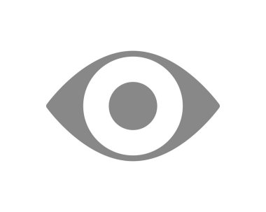 İnsan gözü gri ikonu. Görsel sistem sembolünün organı