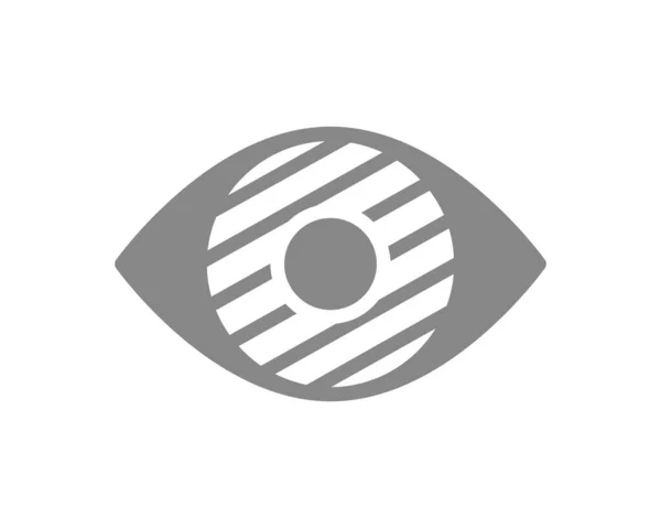 Icono gris de la enfermedad ocular humana. Órgano infectado, inflamación del símbolo del iris — Vector de stock