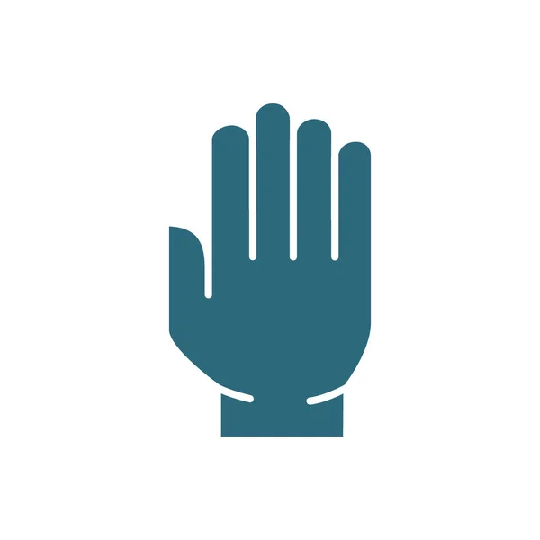 Ikon warna tangan manusia. Kebersihan, simbol perlindungan manusia - Stok Vektor
