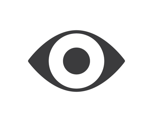 Human eye colored icon. Organ of the visual system symbol