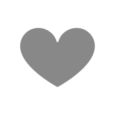 Kalp grisi ikonu gibi. Aşk, geri bildirim sembolü.