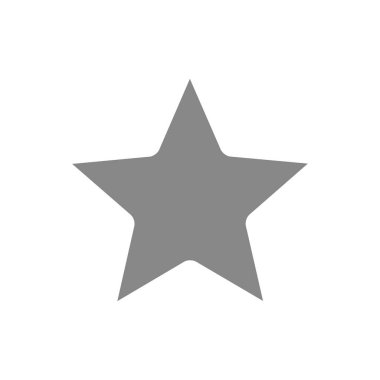 Yıldız gri ikonu. Değerlendirme işareti. Kazanma sembolü