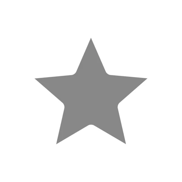 Gwiazda szara ikona. Znak oceny. Symbol wygranej — Wektor stockowy