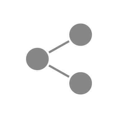 Gri simgeyi paylaş. Sosyal ağ geri bildirim sembolü.