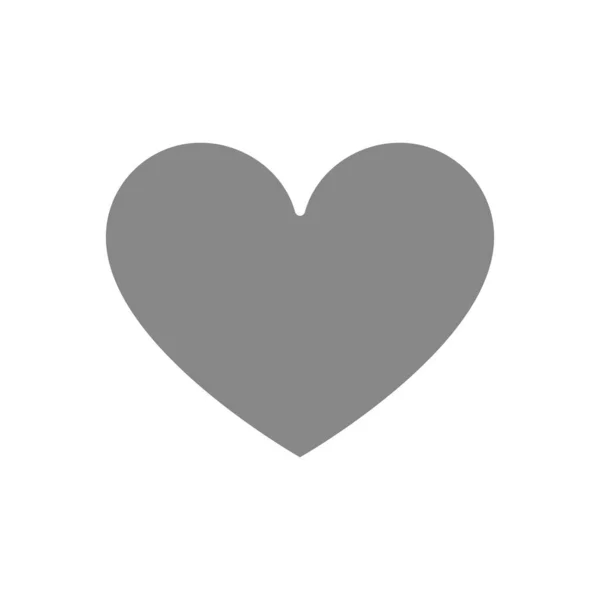 Mi piace il feedback, l'icona grigia del cuore. Simbolo di dipendenza. — Vettoriale Stock