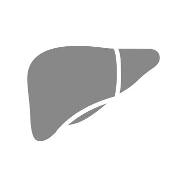 İnsan karaciğeri gri simgesi. İç organ sembolü