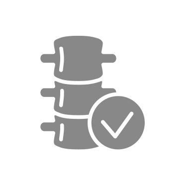 Kene işaretli gri simgeli omurga. Belkemiği sembolü