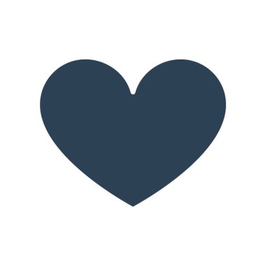 Kalp renginde bir ikon. Aşk, geri bildirim sembolü.